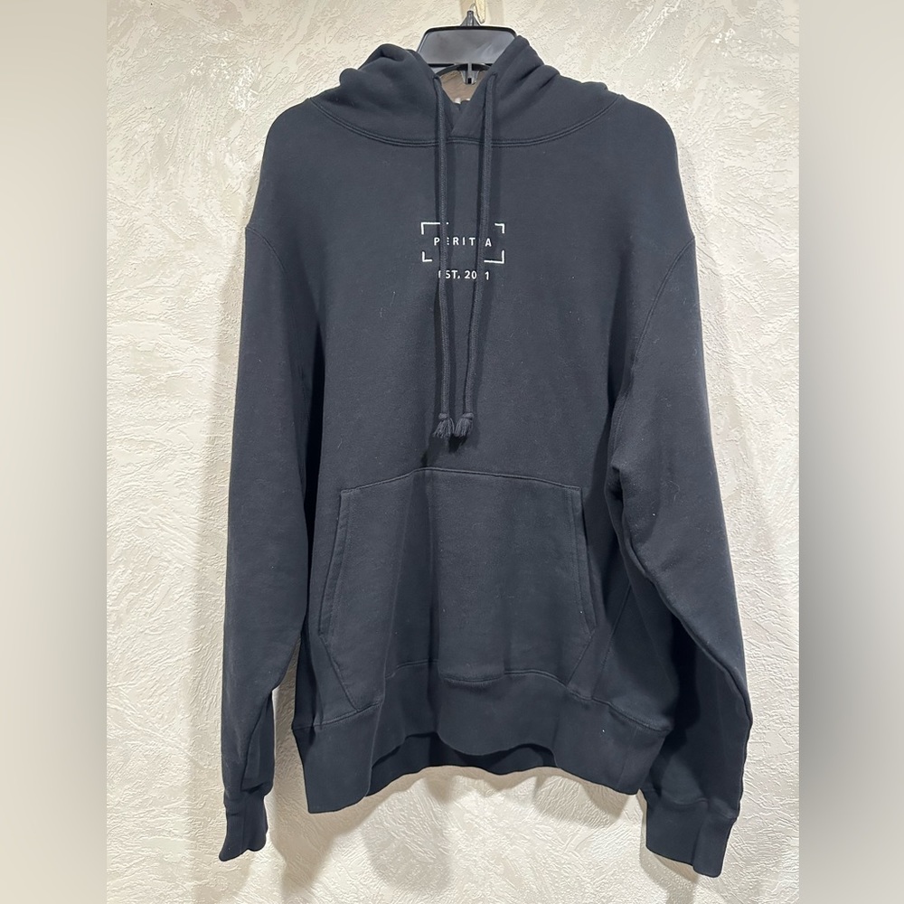 Kendall by Peritia Blue Morpho Hoodie Black Graphic Art MD703E Mens Large